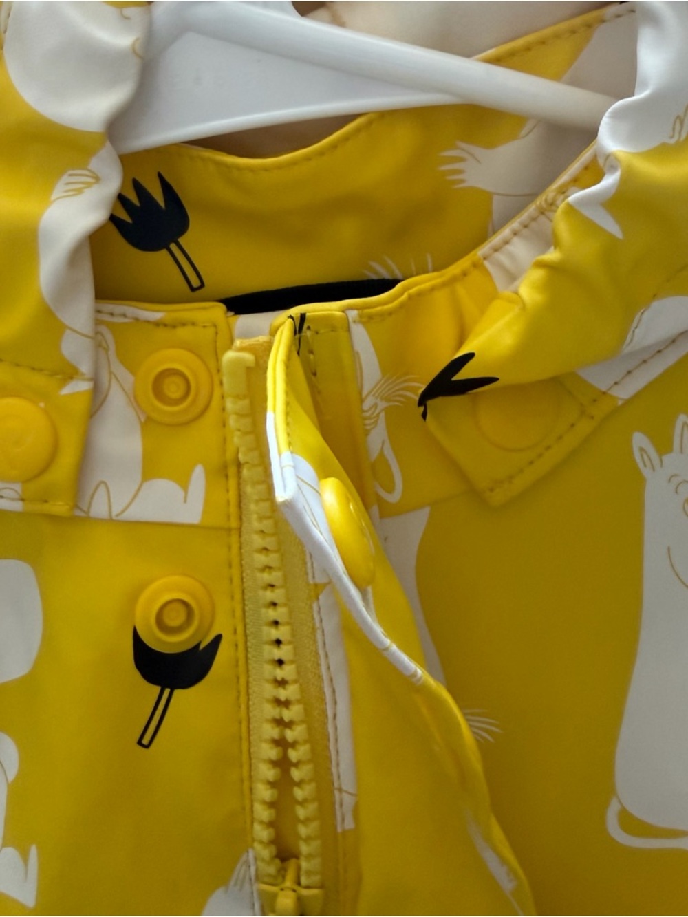 Reima moomin  toddler hippopotamus yellow rain jacket - Picture 3 of 5